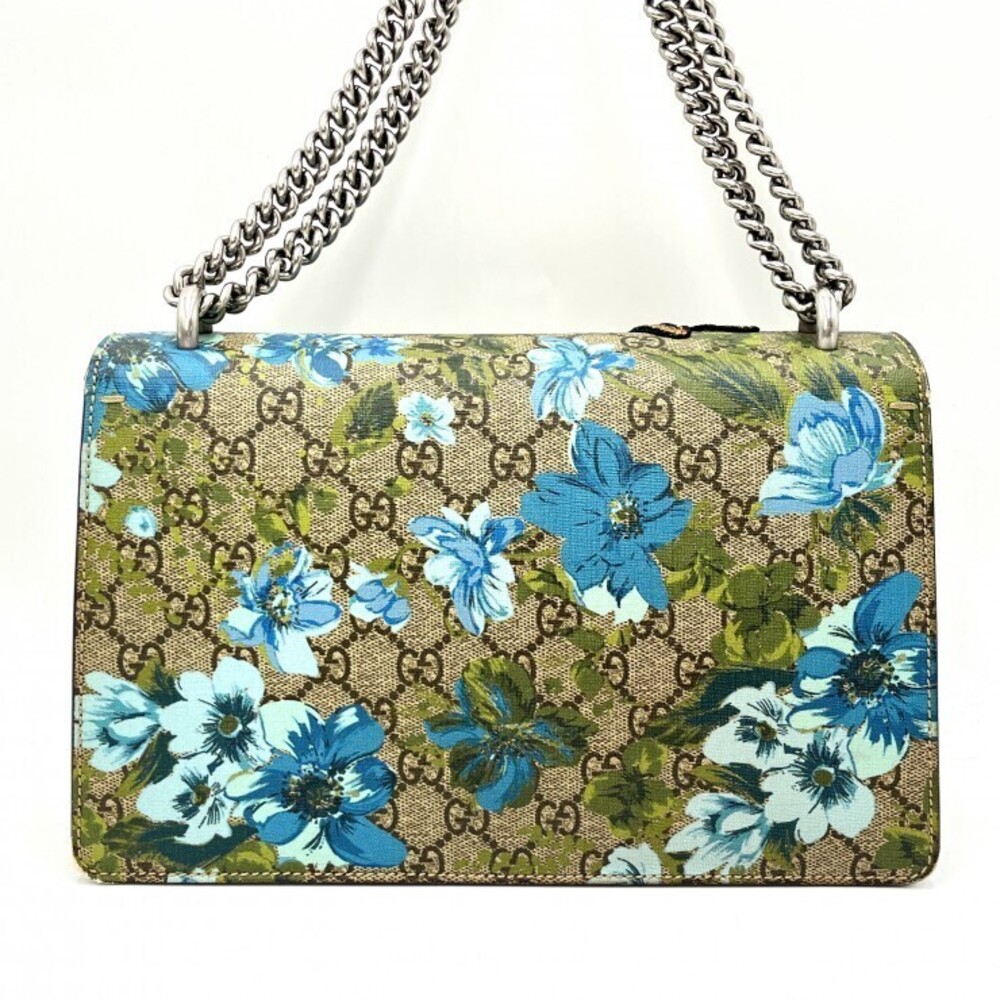GUCCI Dionysus Shoulder Bag GG Supreme Flower Bee Embroidery Chain Multicolor - Picture 5 of 10